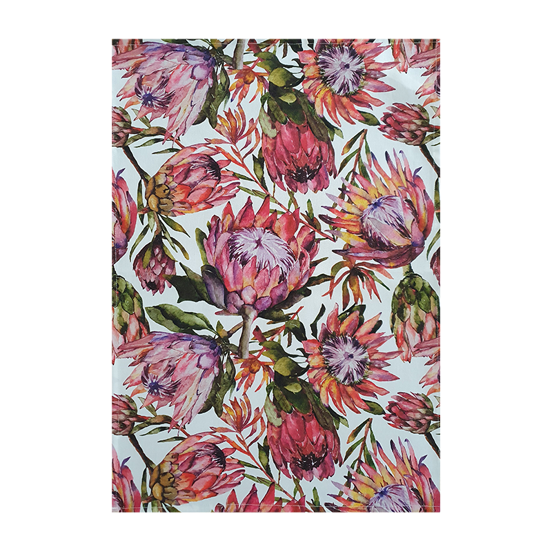 Pink Protea tea towel